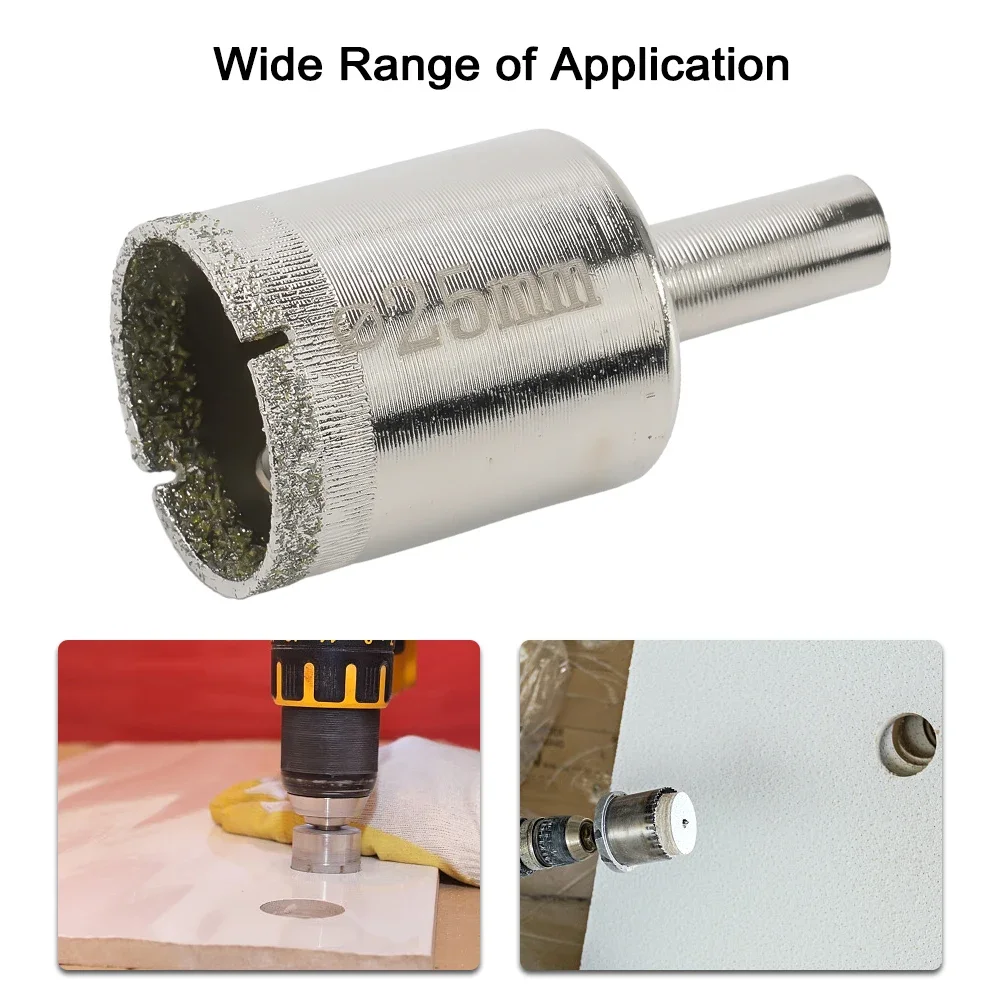 Imagem -02 - Ceramic Hole Saw Drilling Bits Hole Cup Saw Saw Cutter Power Drilling Tools Acessórios 25 Mm110 mm Telha Mármore Vidro 1pc