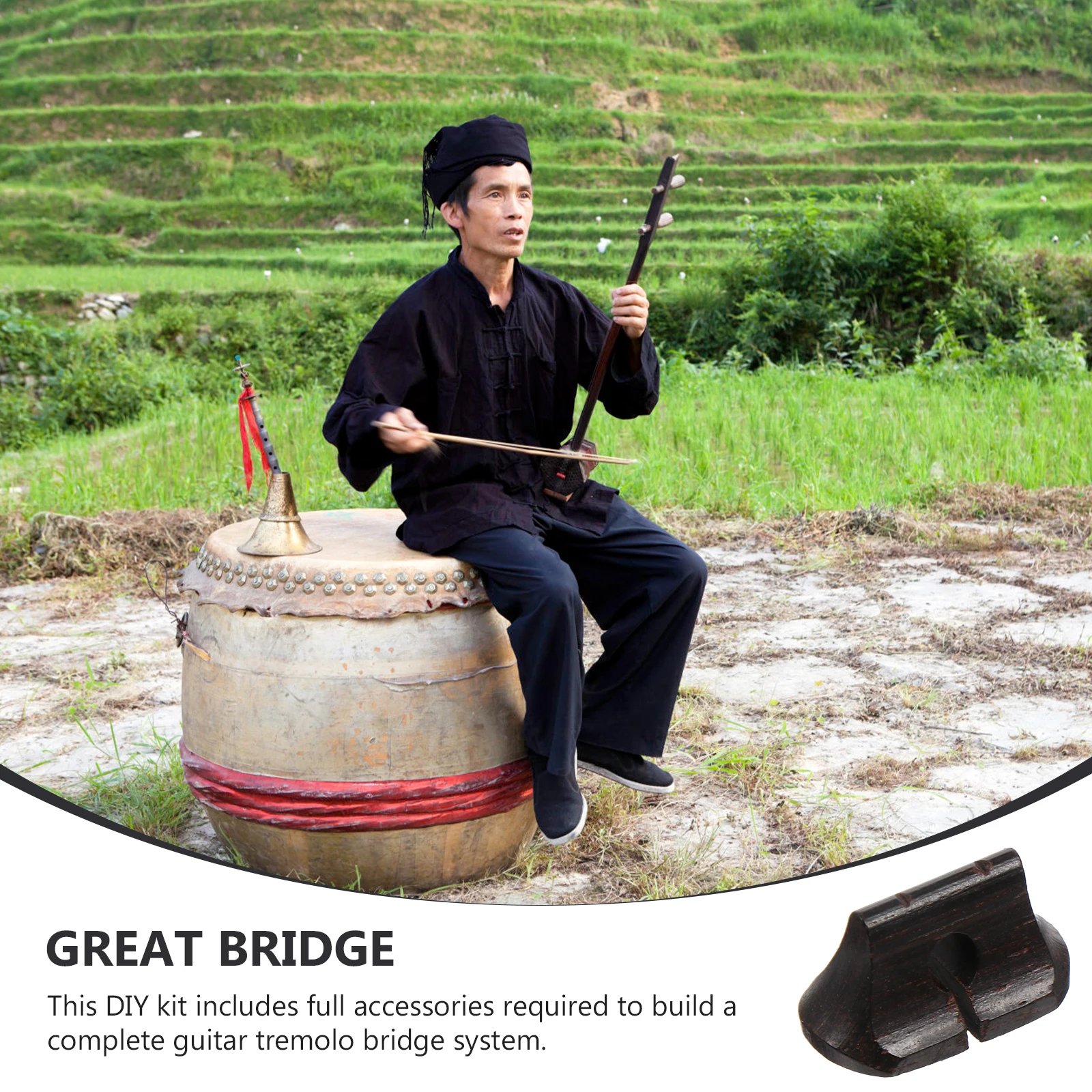 

5pcs Ebony Erhu Bridge Replacement Kit Professional Erhu Accessories For Chinese Musical Instruments Wooden Saddle Nut Codes