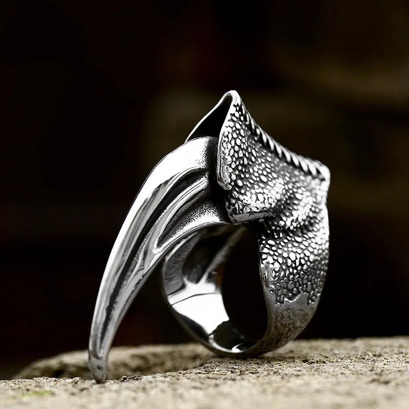 Viking Ravens Men Ring Norse Mythology Odin Crow Nordic Amulet Jewelry Rock  Finger Animal Ring