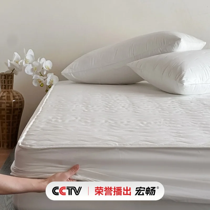 Light Luxury Quilted 100% Cotton Waterproof Mattress Protector Washable Leakproof Bed Fitted Sheet Breathable All Season Mattres
