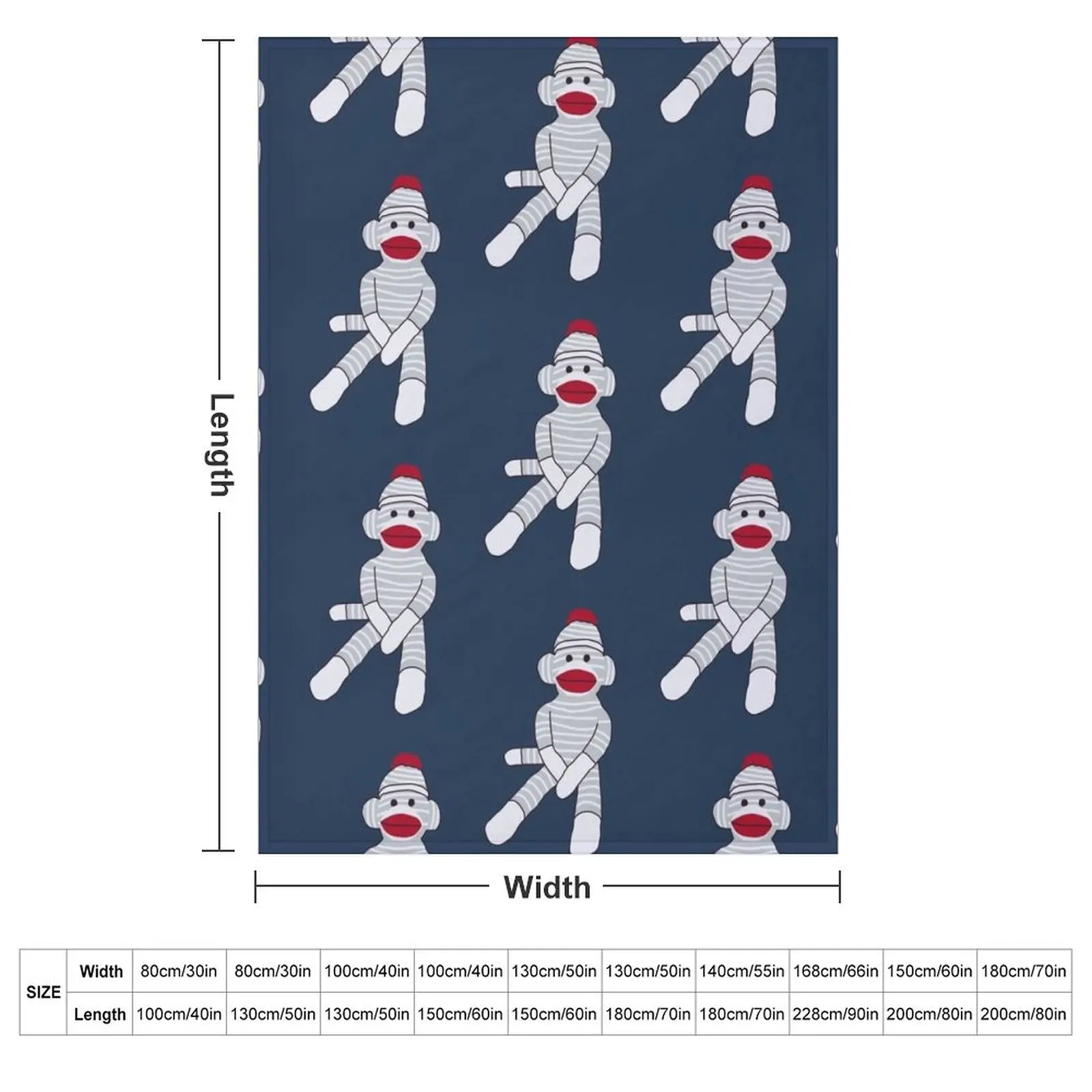March 7th Sock Monkey Day Throw Blanket blankets ands Cute Picnic Beach Vintage Blankets For Bed Blankets