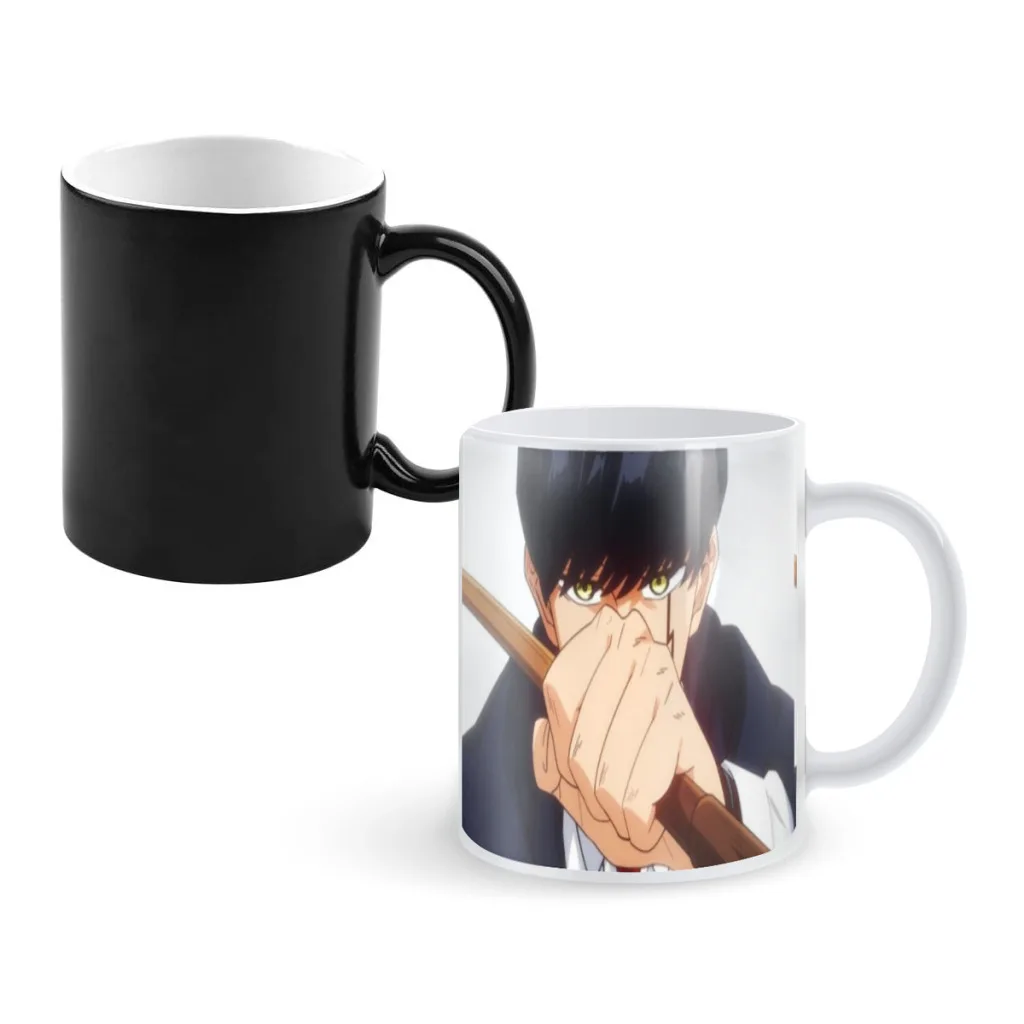 

Anime Mashle Magic and Muscles Color Changing Mug Funny Hot Water Temperature Sensing Gradient Coffee Breakfast Tea Ceramic Cup