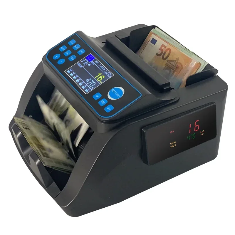 6000E Euro banknote counter, foreign currency banknote detector, denomination machine, total amount of money machine