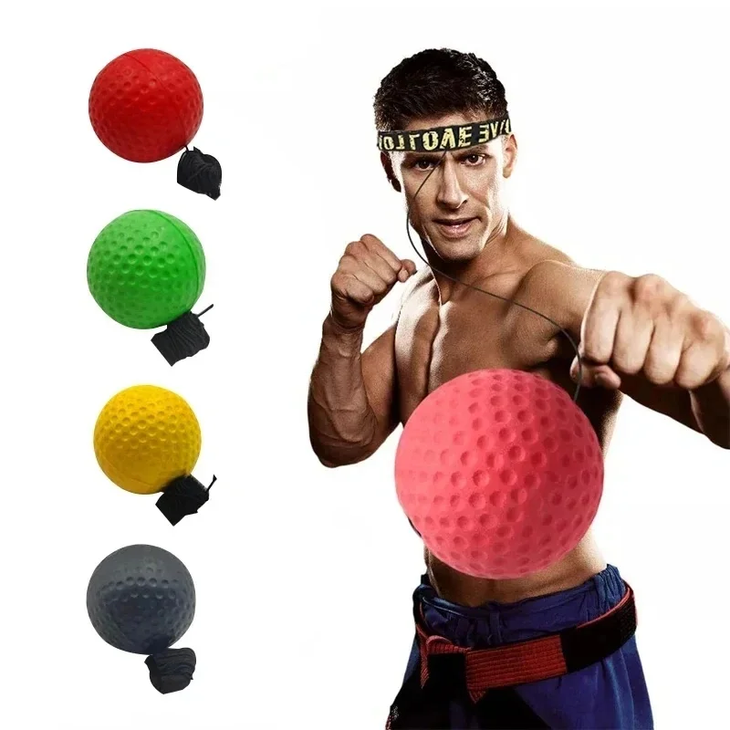 1/3/4pcs Boxing Reflex Speed Punch Ball Mma Sanda Boxer Raising Reaction Force Hand Eye Training Set Stress Gym Boxing Muay Thai