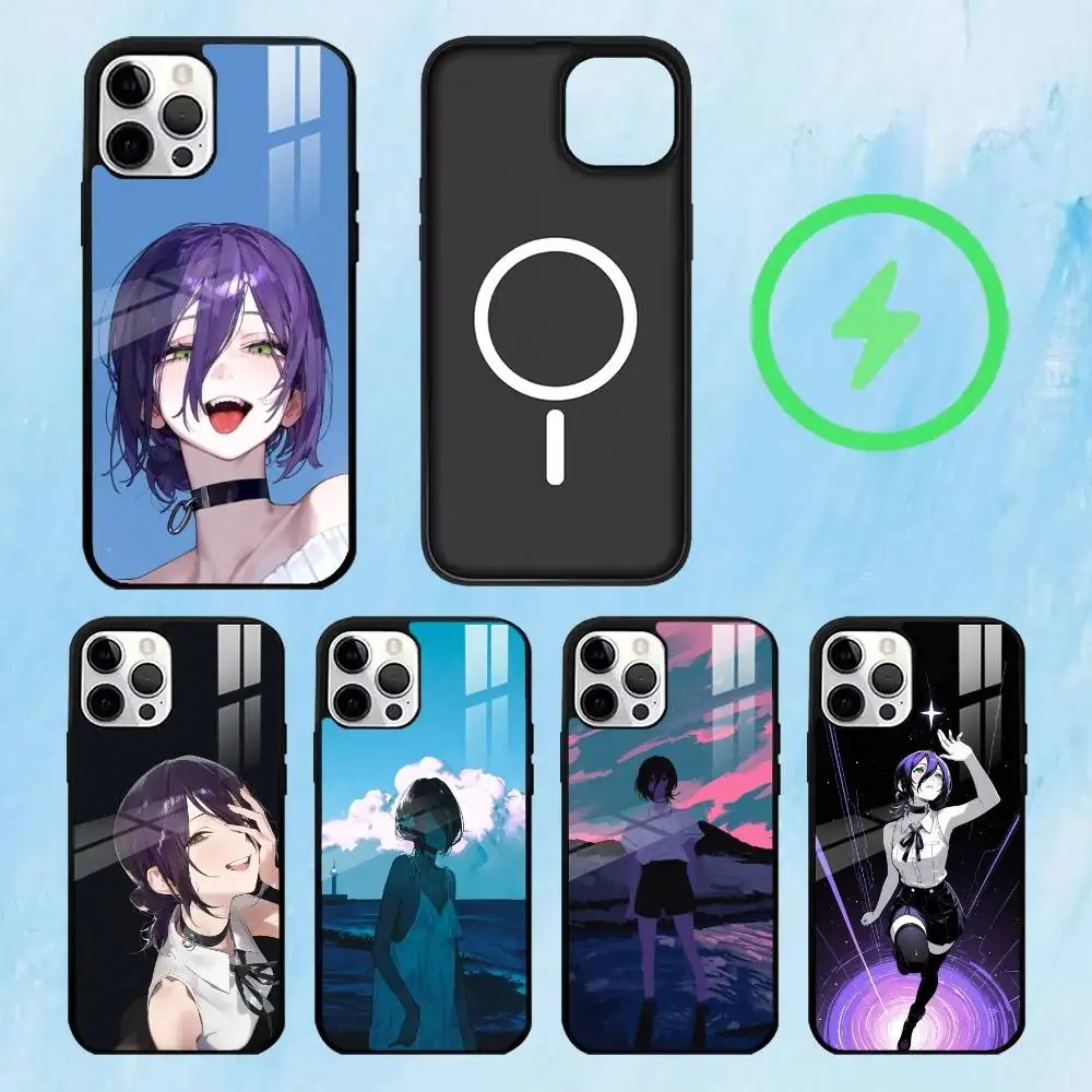 

C-Chainsaw Man Reze Phone Case For iPhone17,16,15,14,13,12,11 Plus,Pro Max Magnetic For Magsafe Wireless Charging