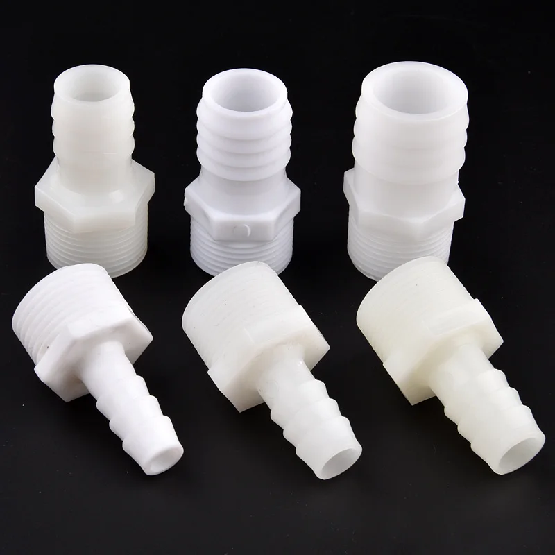 5~50Pcs Plastic PE Pagoda Direct Connector G3/4 Male Thread to 10~25mm Aquarium Hose Straight Joint Fish Tank Air Pump Adapter