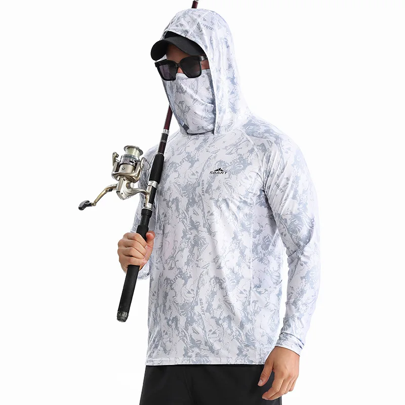 Shabat zomer sneldrogend vispak, ademende zonwerende kleding voor heren, heren Ice Silk UPF50+ UV-beschermingskleding