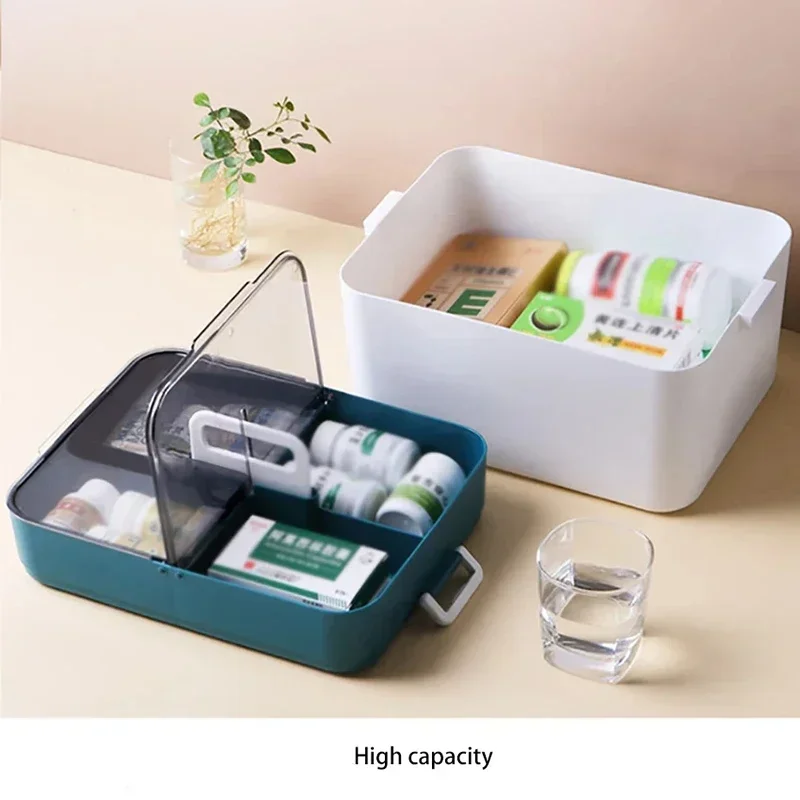 First Aid Kit for Home Household Big Portable Medical Supplies Outdoor Toolbox Plastic Storage Box