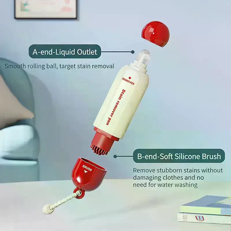 Double-headed Portable No Wash Stain Remover Pens Cleaning Brushes Clothes Instant Stain Remover Pens For Clothes And Fabric