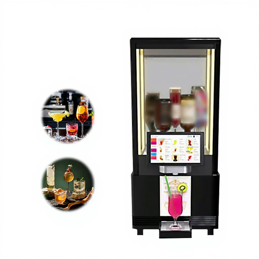 

8 Bottle Seats Intelligent Cocktail Freezer Machine Commercial Cooling Cocktail Making in Bar KTV With Payment System