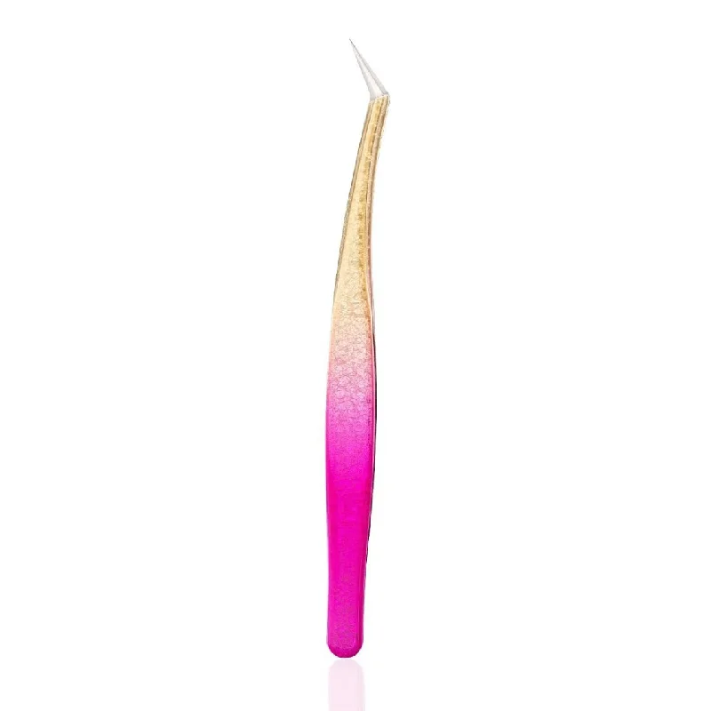 Ice Flower False Eyelash Tweezers Gold Feather Clip Tweezers Set