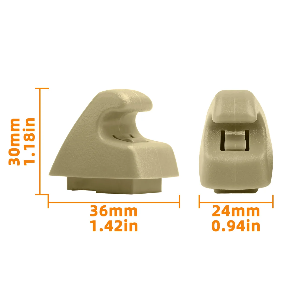 Yitong 2PCS Car Sun Visor Hook Clip Beige Replacement Compatible With GM Sierra Yukon Chevrolet Opel Cruze Sonic Spark,95994975