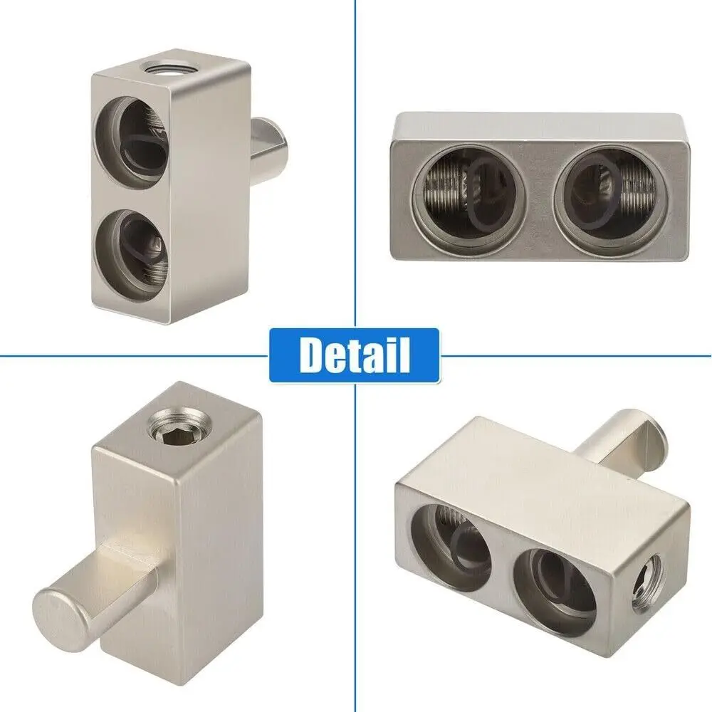 Durable 0GA To 0GA Car Speaker Wire Adapter Aluminum Alloy Universal Gauge Reducer Adapter Car Audio Terminal