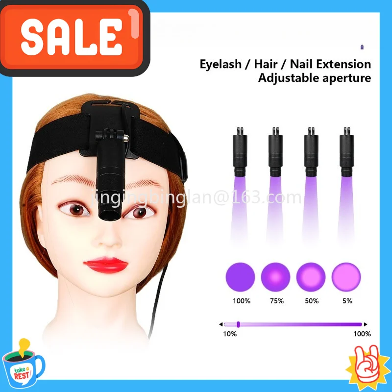Manufacturer's hot-selling new head-mounted LED curing light foot switch special tool for eyelash beautician