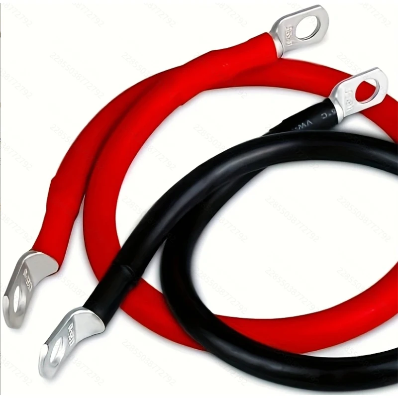 Conjunto de fio do inversor de potência 2PCS 4AWG: fio No.4 de 12/20/40 polegadas com terminais de cobre estanhado SC35-10. Adequado para RV, auto, sola