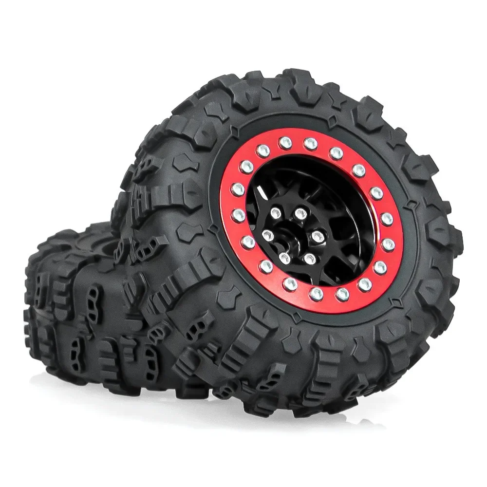 

Aluminum Alloy 1.3 Inch Beadlock Wheel Rim Tire For 1/24 Fms24 Axial Scx24 1/18 Trxs Trx4m Trx4-m Rc Crawler Car Tire