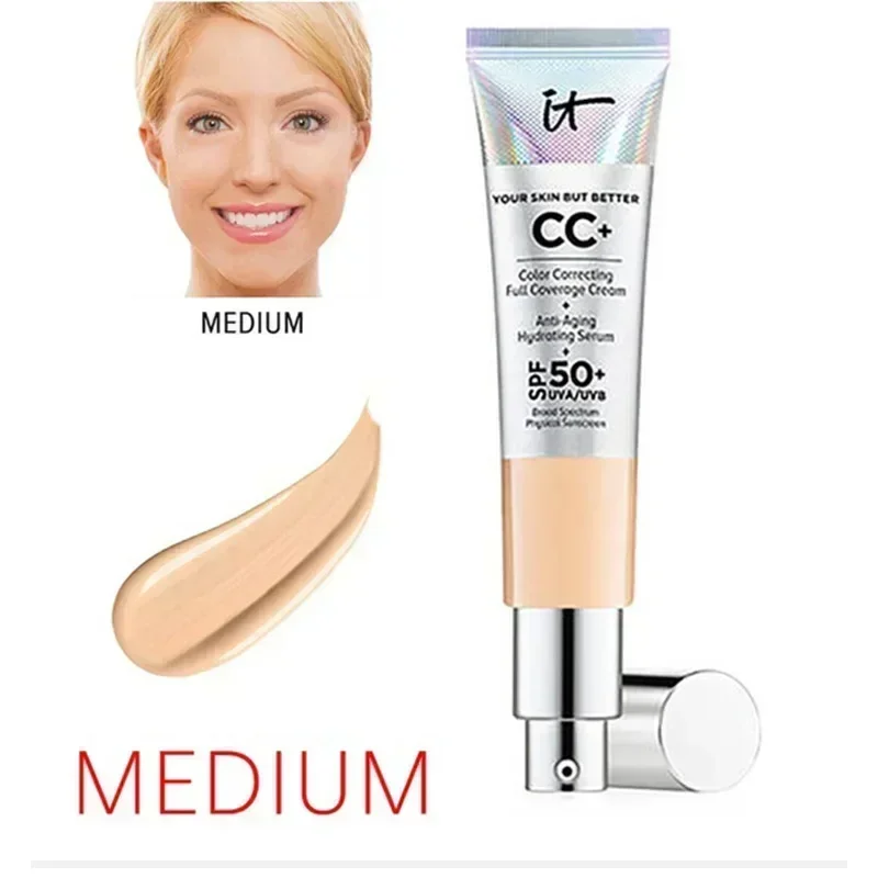 Merk Cosmetica Concealer Cc + Crème Spf50 Fleuren Huidskleur Poriën Concealer Zonnebrandcrème Make-Up Whitening Vloeibare Foundation