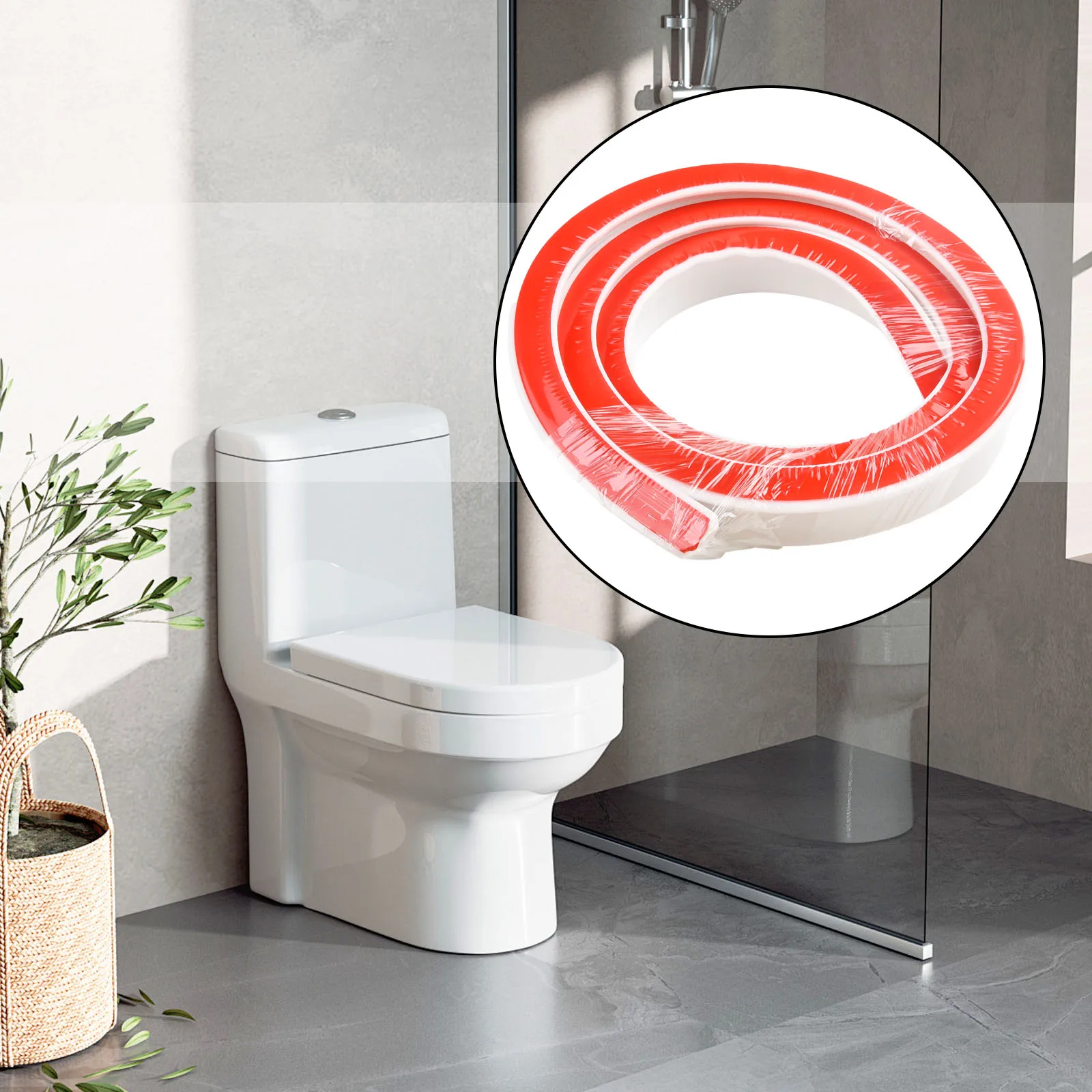 Bathroom Water Barrier Seal Strip Waterproof Strip White/grey 1pcs 50-300cm Lenght Accessories Water Block Water Stopper