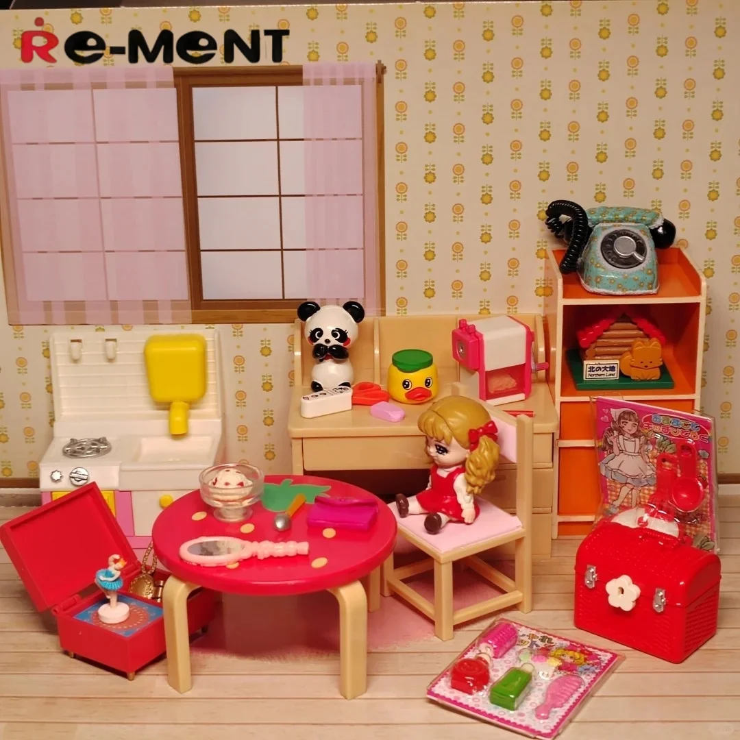 

New Anime Showa Retro Memories My Room Blind Box Action Figure Pvc Miniature Scene Model Statue Rement Twisted Egg Gift Toy