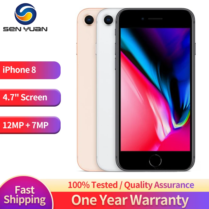 Original Apple iPhone 8 64GB/256GB 4.7' Retina IPS LCD Fingerprint  unlocked iPhone 8 Mobile Cell Phone