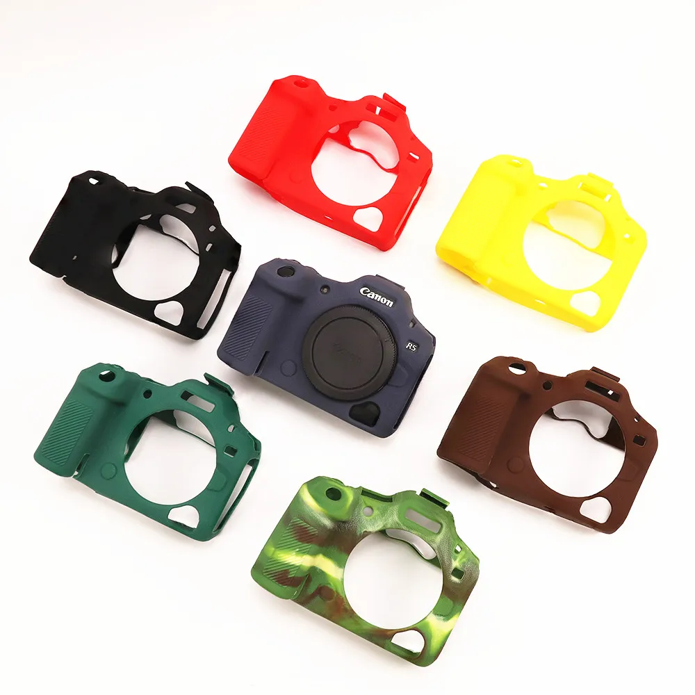 EOS R5 ボディ　箱、周辺パーツ、ボディ用シリコンカバー付 R5II Rubber Silicon Case Body Cover Protector Frame Skin for Canon