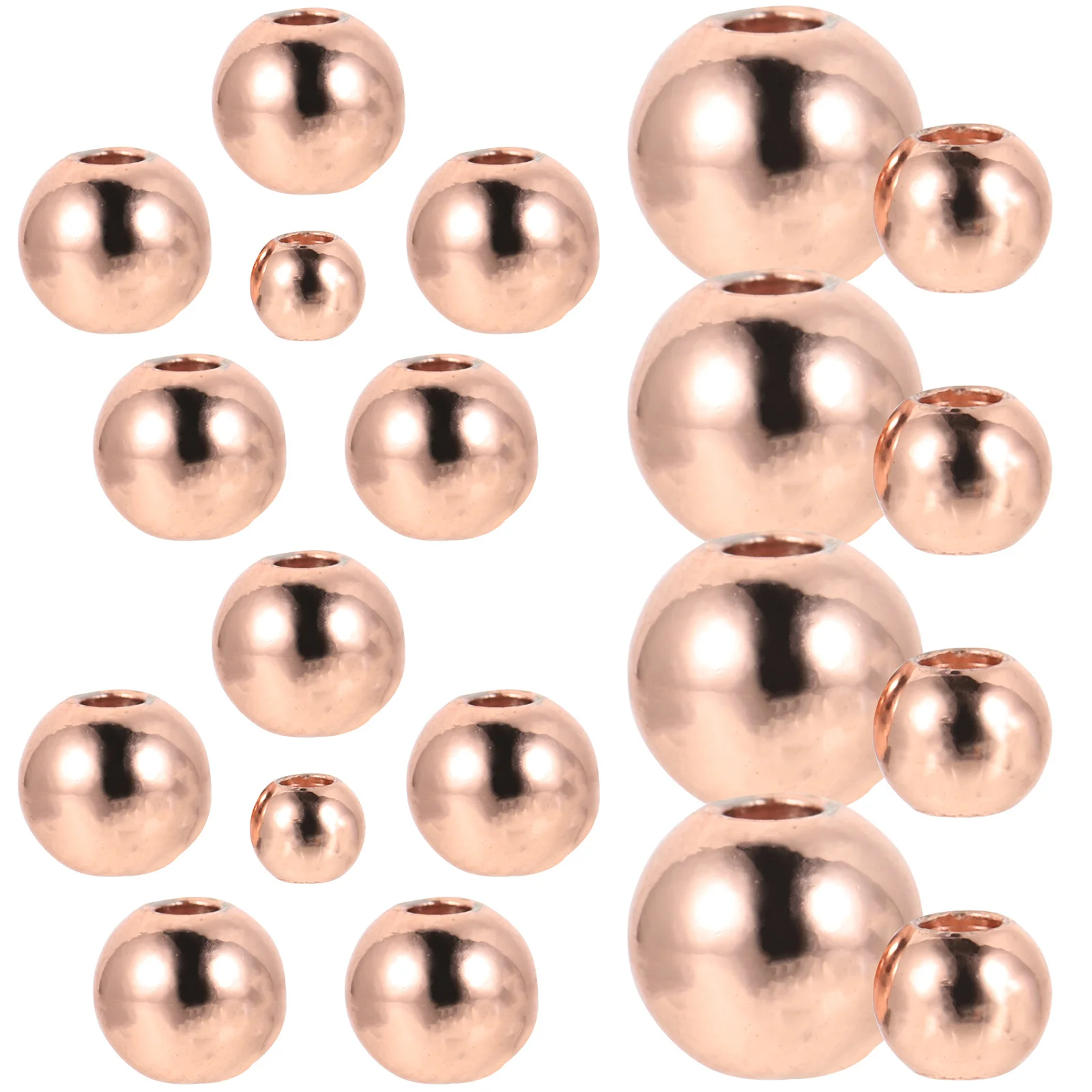 

200Pcs Round Copper Spacer Beads Durable Corrosion Resistant Metal Beads for DIY Jewelry Making Bracelets Necklaces