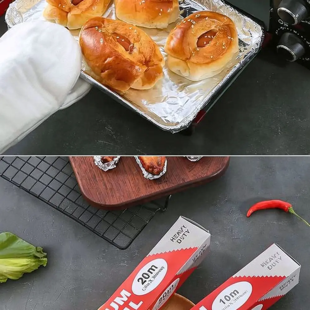 Premium Tin Foil Roll For Baking Cooking Air Fryer Liner Heavy Duty Aluminum Wrap For Outdoor Barbecue Supplies