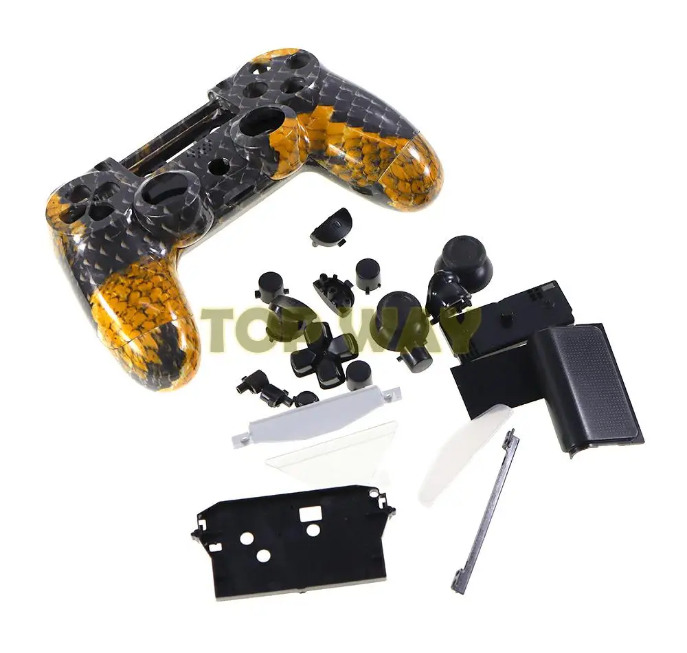 1 Juego de camuflaje para Playstatios 4 JDS 001 JDM 011 versión carcasa reemplazos para controlador PS4 carcasa botones