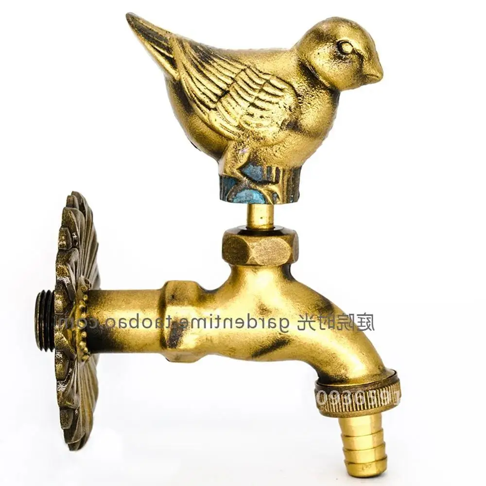 Heavy Garden Faucet Animal Garden Faucet Tap Bird Basin Sparrow