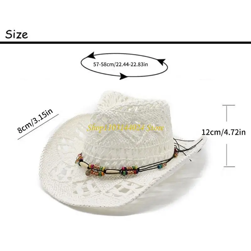 n5ke للجنسين الورقية قش قبعة مقاوم للشمس قبلة قابلة للتعديل حزام حزام بنما للنساء الرجال يرتدون ملابس يوميا وتجمع العطلات