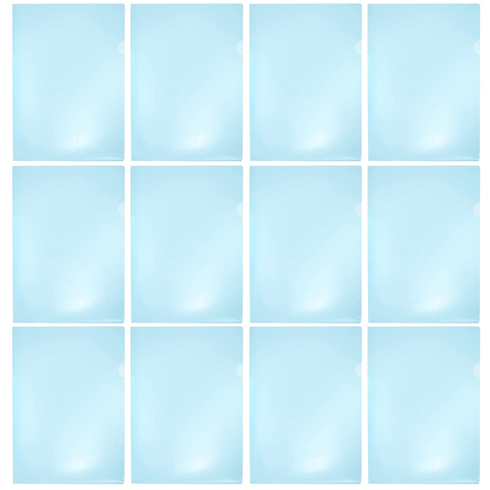 

12 Pcs Color Folder Paperwork Document Organiser Holder Folders Plastic Report Clear File Sleeve for Documents A4