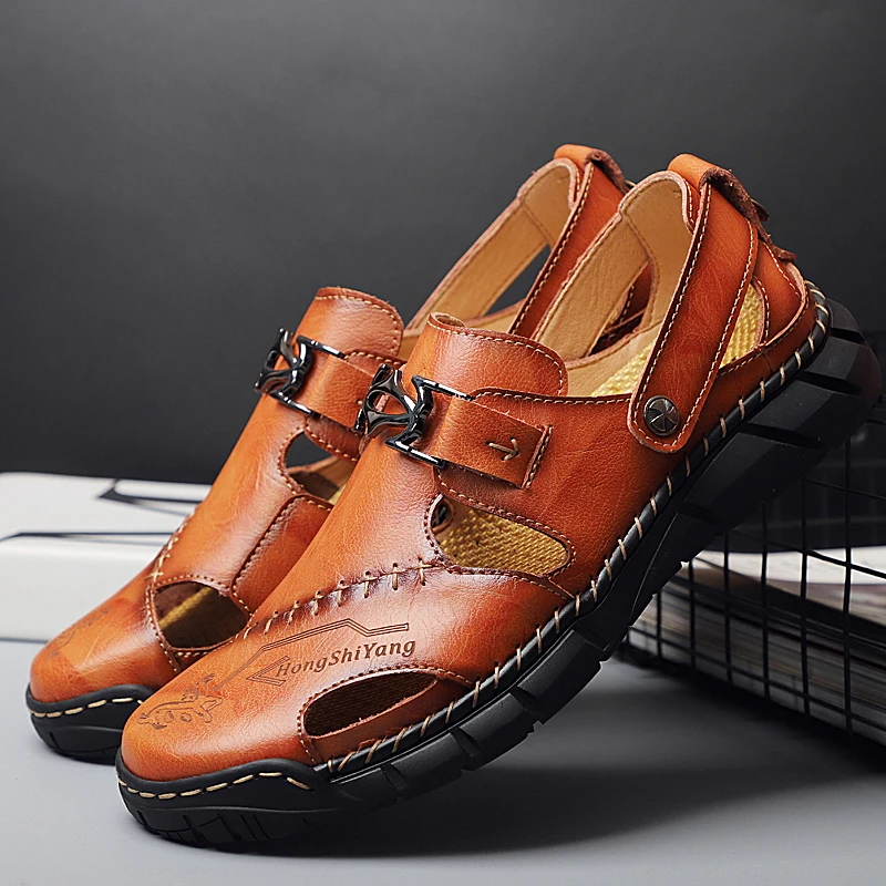 

High Quality Sandals for Men's Summer Breathable Flat Casual Outdoor Beach Sewing Slippers Comfortable Men's Shoes Large Size