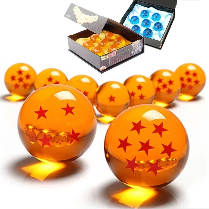 Dragon Ball 7 Stars Crystal Ball All Size 3.5-7.6 Cm Resin Sphere Model Christmas Kid Children Present Ornament Gift Accessories