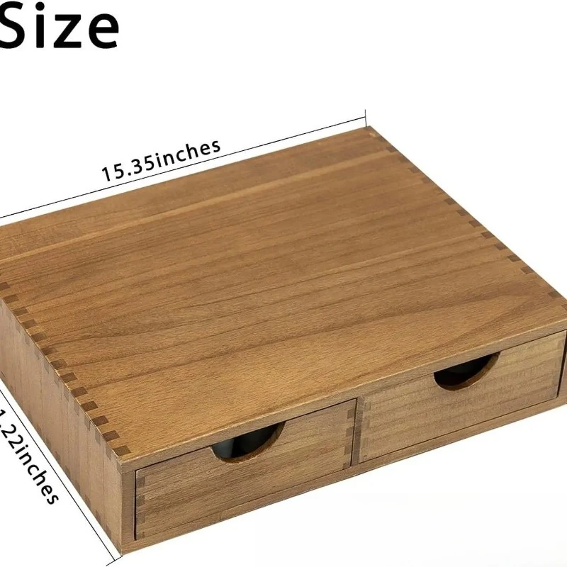 For Wooden Drawer Coffee Storage Box Pull Tea Bag Tea Set Storage Rack Grid Coffee Machine Base