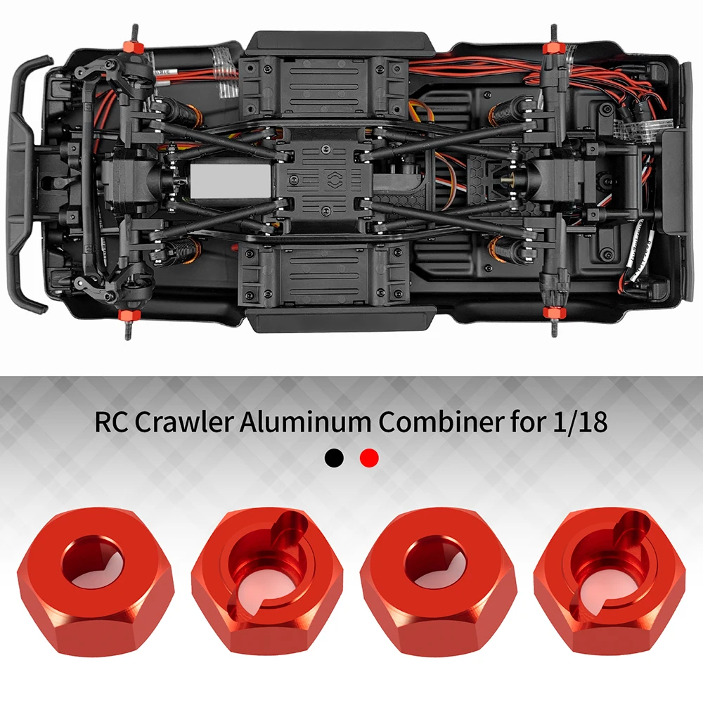 YEAHRUN Alu Alloy Servo Mount Hex Adapter Diff Cup Front Rear CVD Universal Bracket for 1/18 HPI Venture HILUX Upgrade Parts  ﻿