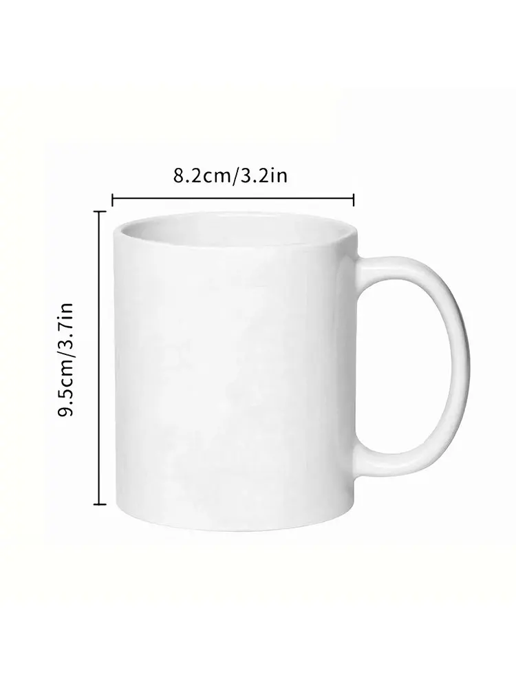 11 oz Ceramic Coffee Mug with Handle - Cute Angry Bunny Design, Suitable for Hot or Cold Drinks, Unique Gift for Halloween, Christmas, Weddings, Birthdays, and Valentine's Day, Novelty Coffee Mug | Playful Illustrations | Durable Ceramic, Coffee Bar Accessories