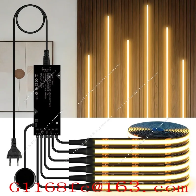 12V Parallel Blackboard FCOB LED Light Strip Set Cabinet Display Cabinet Decorative Lighting Cross-border LED Lighting Strip