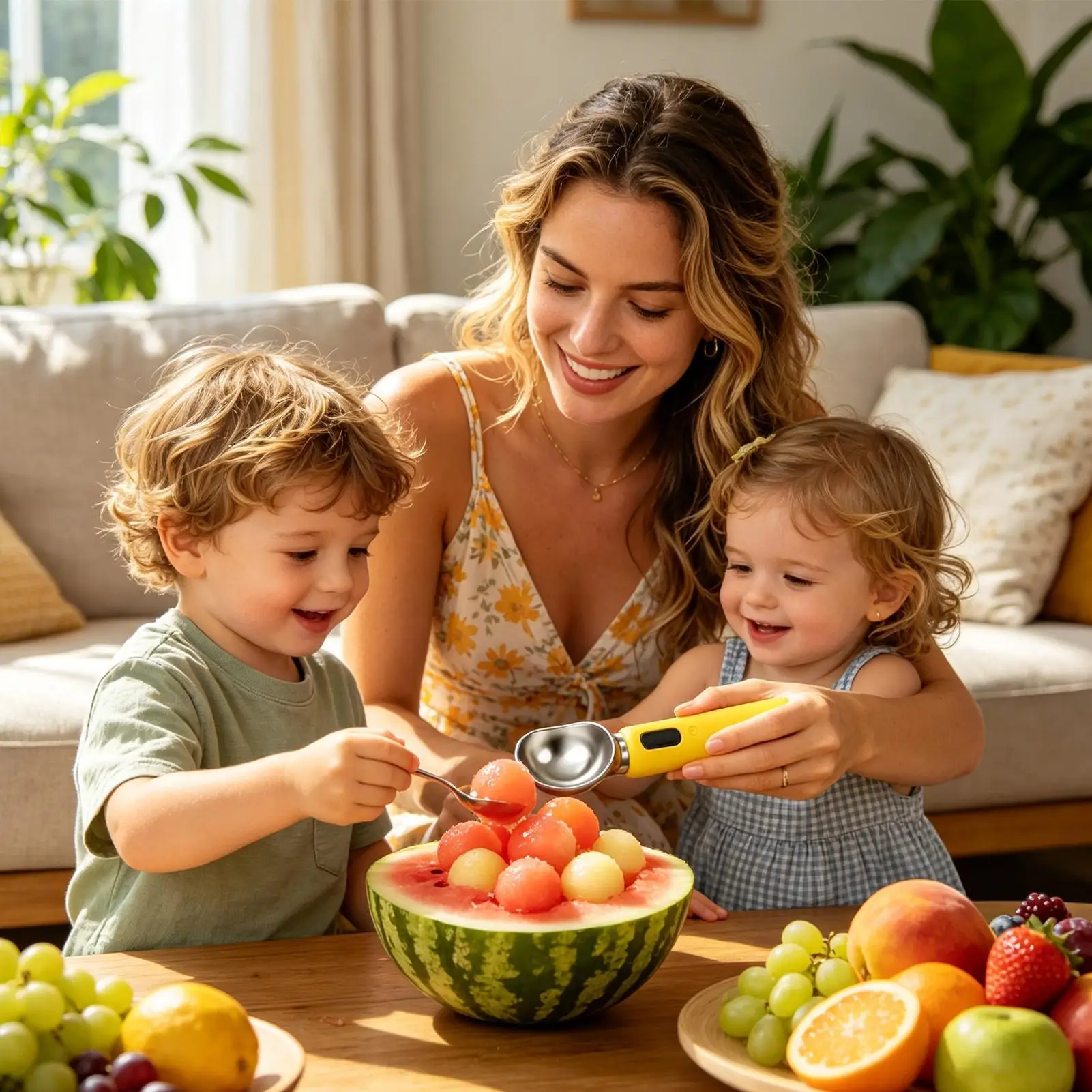 Heated Ice Cream Scoop 3-Speed Rechargeable Ergonomic LED Display Hard Ice Cream Scooper For Cheese Watermelon Fruit Balls Jelly