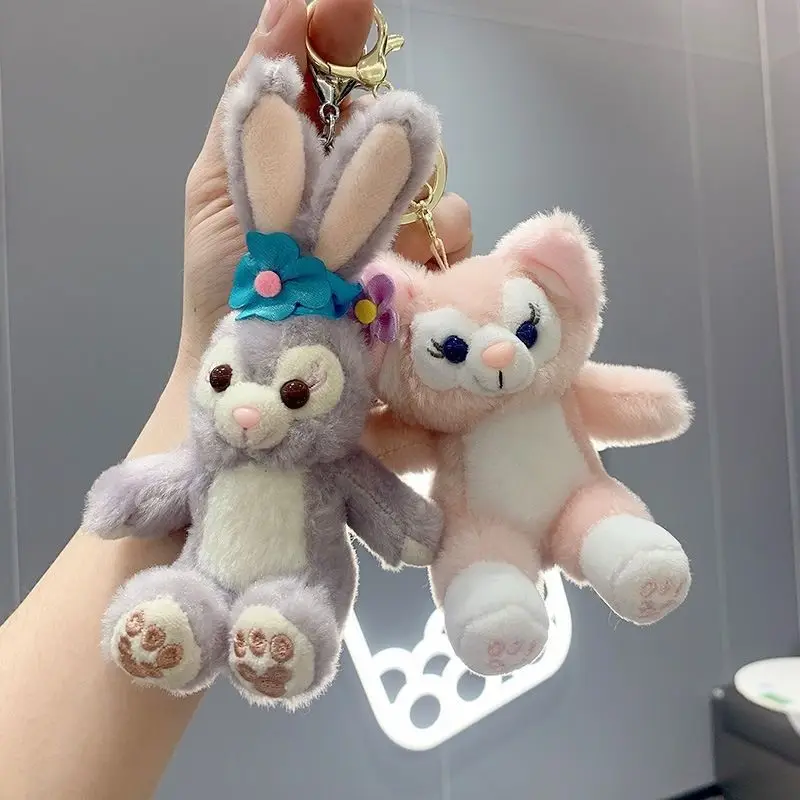 Disney Anime Stellalou Plush Small Pendant Linabell Cartoon Car Key Doll Key Pendant Kawaii Backpack Pendant Girl Gift