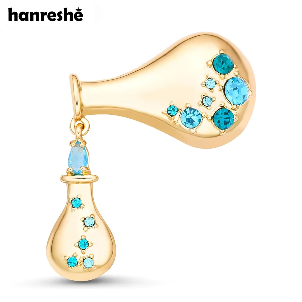 Hanreshe-Pin de broche de vaso de botella de medicina farmacéutico creativo con circonita de cristal, solapa médica de lujo, insignia de mochila, joyería