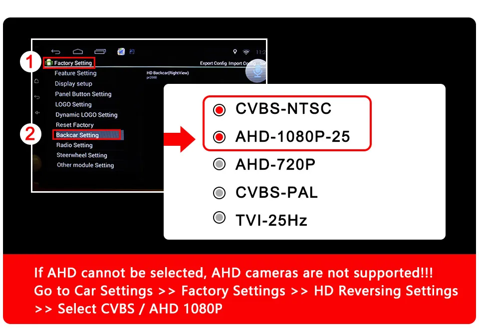 9-36V Hochleistungs-Fahrzeugkamera AHD1080P CVBS umschaltbar 180° ° Fisheye Starlight Nachtsicht Wasserdichte Rückfahrkamera für LKW – Detail 2