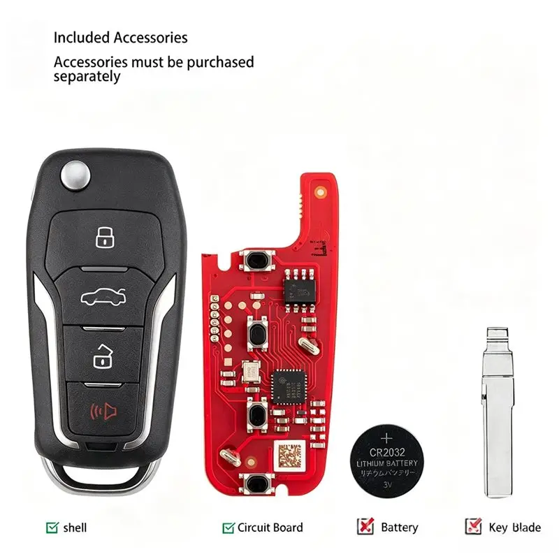 New Arrivals-Universal Smart Key Car Remote 4 Keys For XHORSE XKFO21EN For Ford 2Nd VVDI2 Programmer Tool