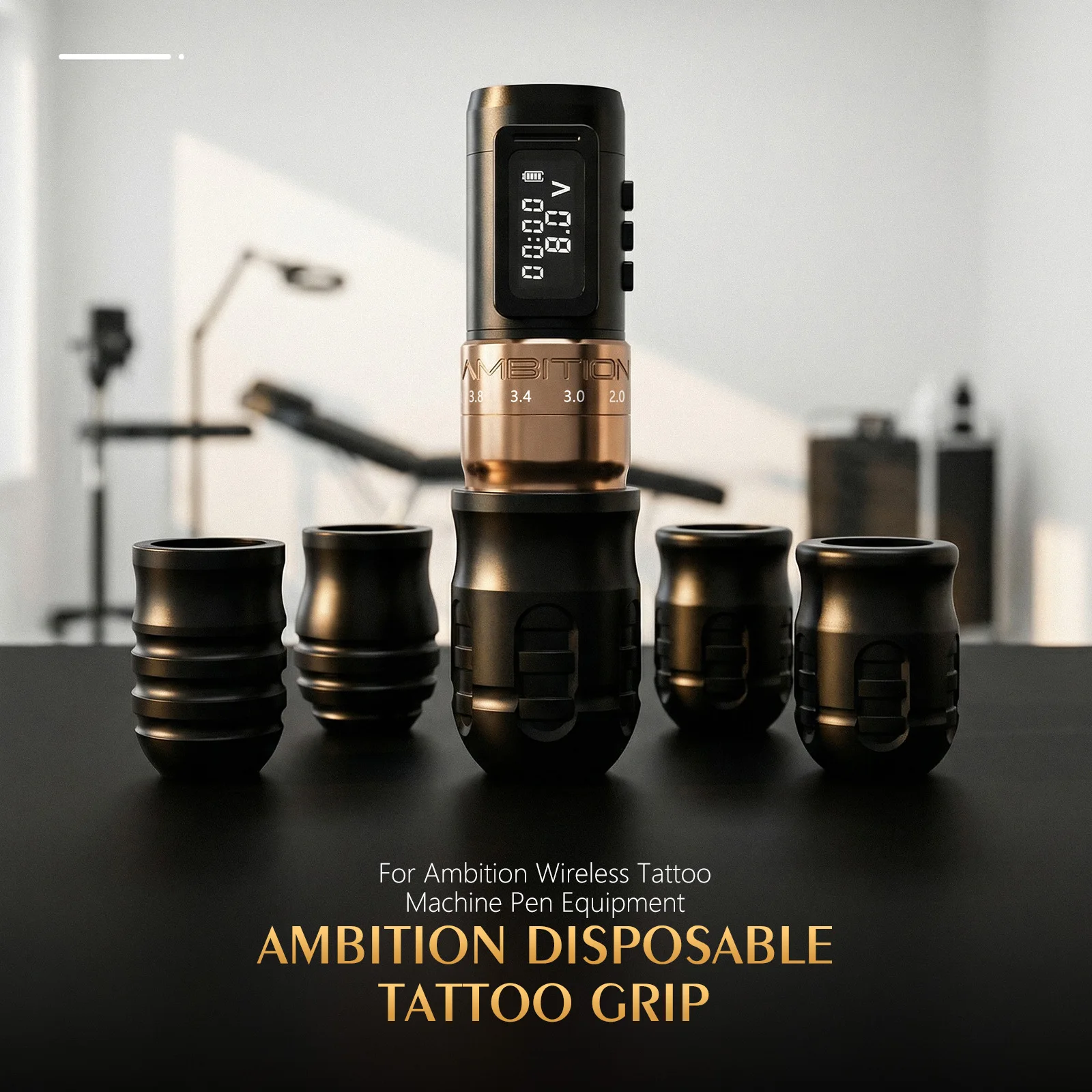 Ambition P1 Disposable Tattoo Grip 12Pcs/Box Sildier Pro 520 Mars-u Seher Adjustable Tattoo Machine Professional Handle Supply