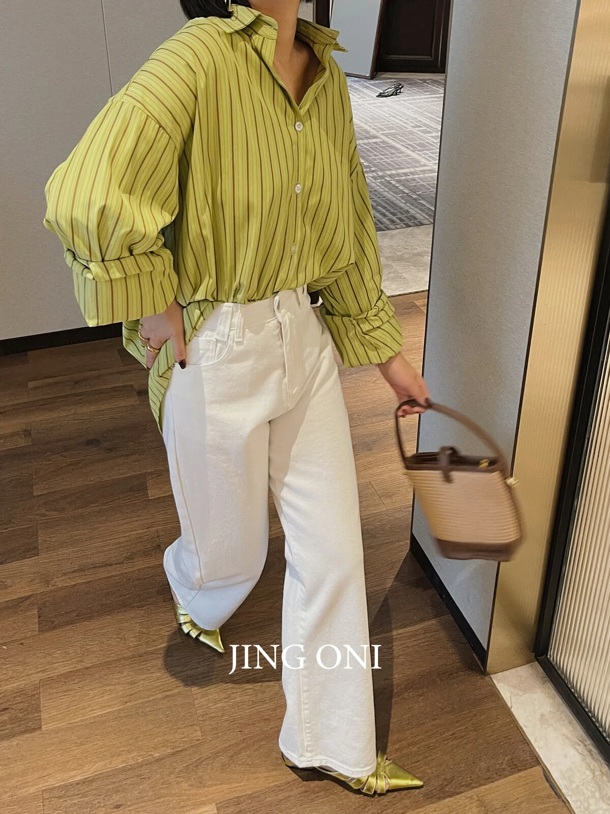 Shirts Blouses Spring Tops Stripe Y2K 2024 Women Clothing Korean Style Vintage Fashion Elegant Long Sleeve Luxury New Youthful