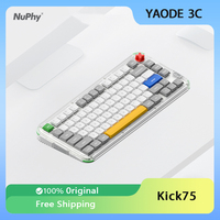 NuPhy Kick75 Mechanical Keyboard Low Profile Tri Mode RGB Hot-Swap Gasket 75% Layout Gaming Keyboard for Mac/Win Accessories