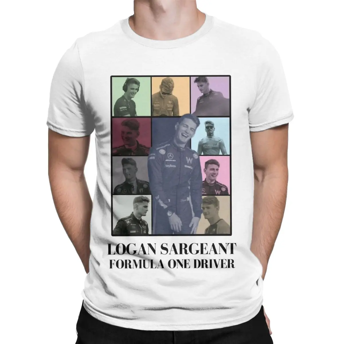 Logan Sargeant F1 Driver The Eras Poster Accessories Shirts Men Women racing Novelty 100% Cotton Unique Tee