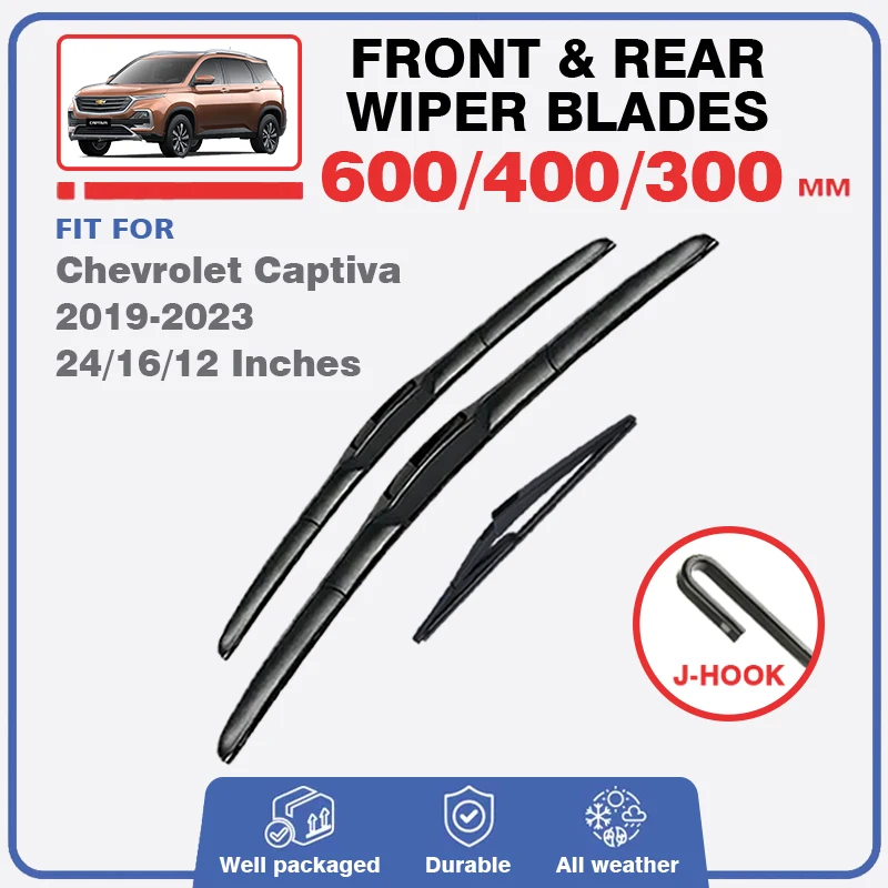 

For Chevrolet Captiva CN202 MK2 2019-2023 3pc Front Rear Windshield Wiper Blades Windscreen Car Accessories 2020 2021 2022