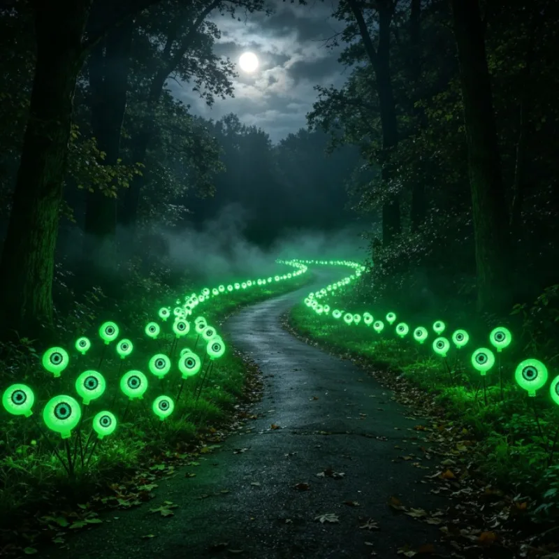 Halloween Solar Eyeball Stake Lights, Waterproof Outdoor Lawn Garden Lights for Spooky Yard Decor