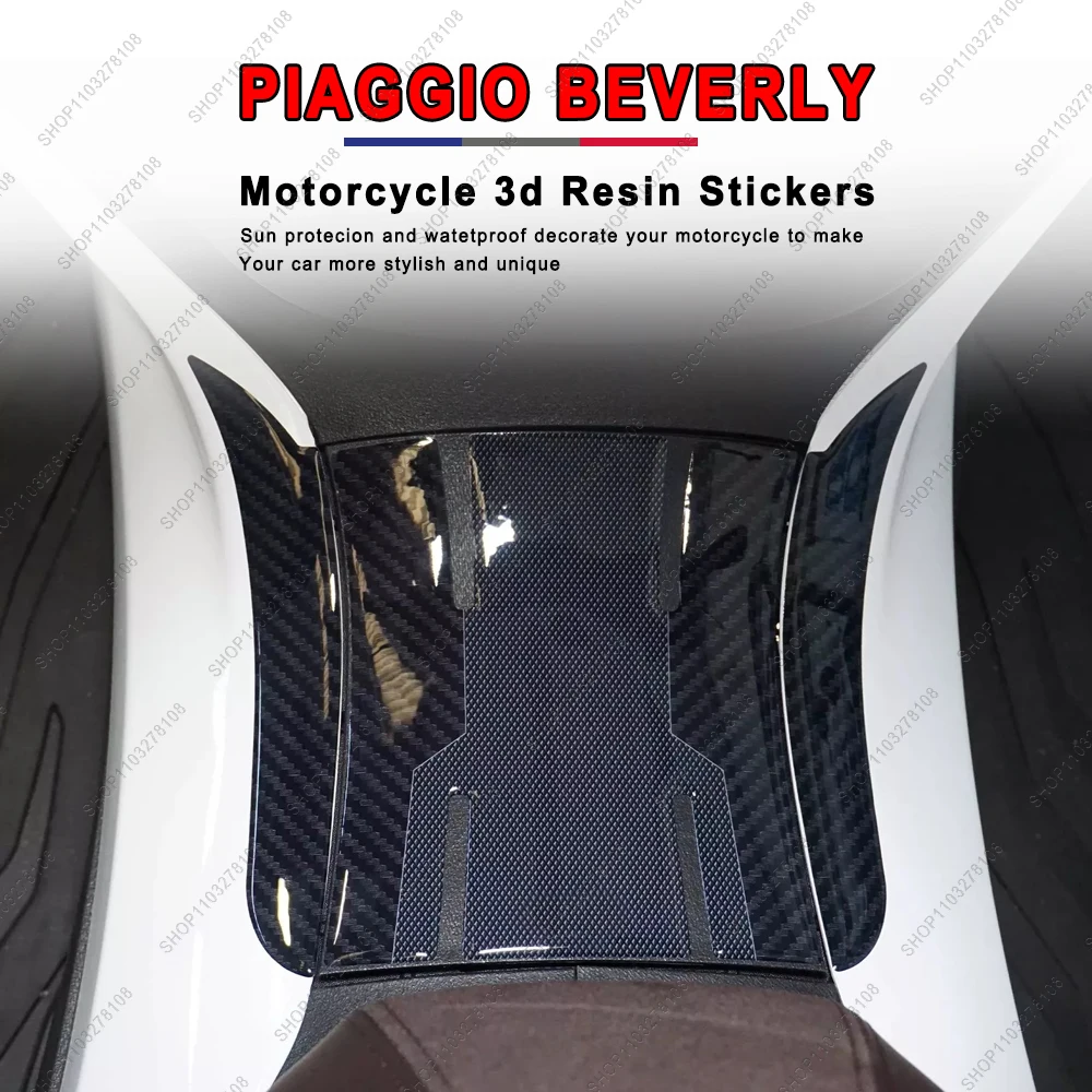 

Motorcycle Accessories tank pad Protector Sticker Waterproof 3D resin Sticker For Piaggio Beverly 300 e 400 e Versione 2021-2024