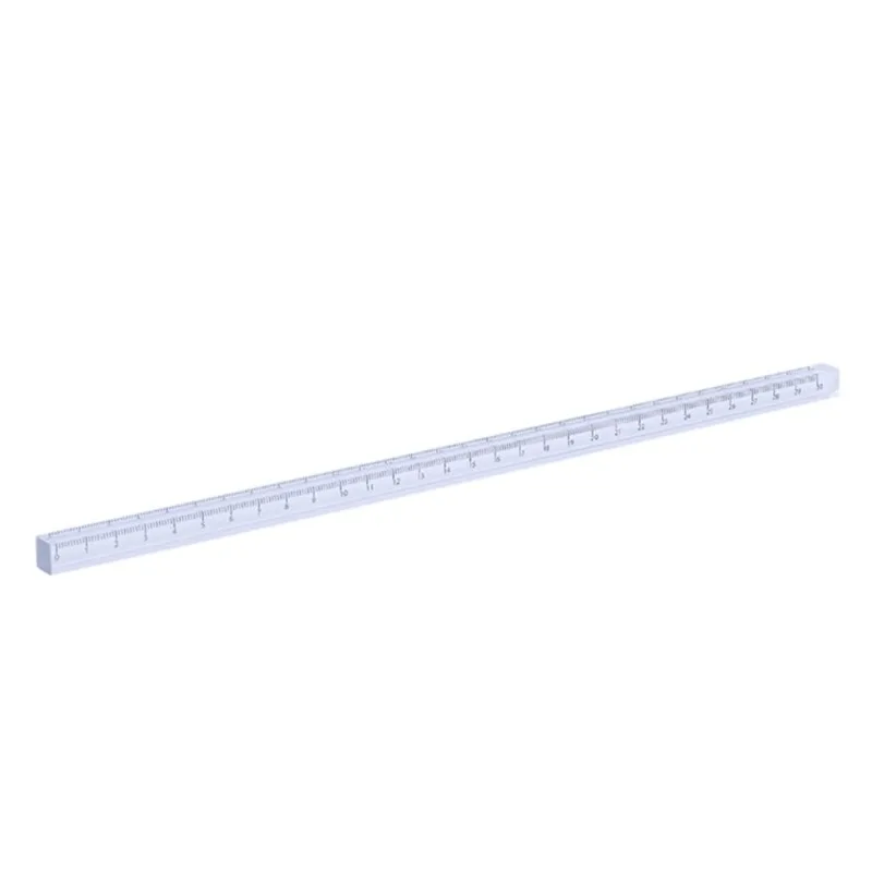 Naxilai 2pcs Transparent Straight Ruler 15cm,20cm,30cm Square Cube Acrylic Ruler Measuring Tool Lightweight for Students Drawing